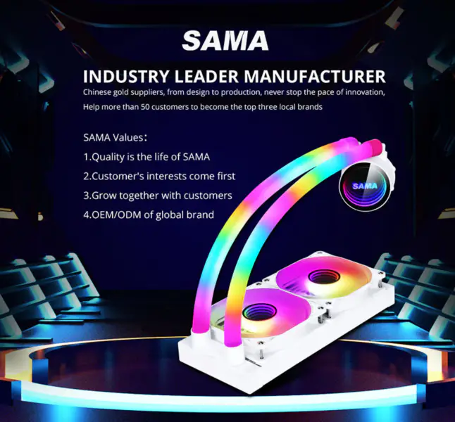 Sama Argb Infinity Mirror tuulettimet 240mm kupari jäähdytin All In One Cpu vesijäähdytys Cpu nestejäähdytin Intel Amd:lle