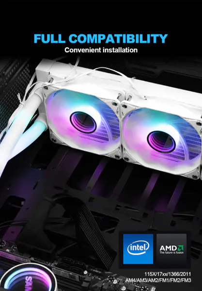 Sama Argb Infinity Mirror tuulettimet 240mm kupari jäähdytin All In One Cpu vesijäähdytys Cpu nestejäähdytin Intel Amd:lle