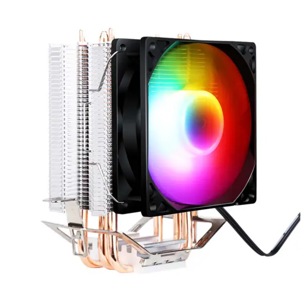 Sama räätälöitävissä logo tietokoneen jäähdytys tuuletin 5v 3pin Rgb Heatsink Pc Intel Amd Cpu Air Cooler 3 Heatpipes 40000h Cpu jäähdytin