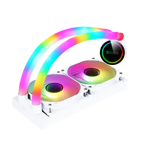Sama Custom Cpu Cooler -jäähdytin jäähdytyslevyt 240 Rgb-jäähdytystuuletin Intel Amd Cpu Lga775/115x Am4 Am5 Ryzen 12600k Cpu Liquid Coolille