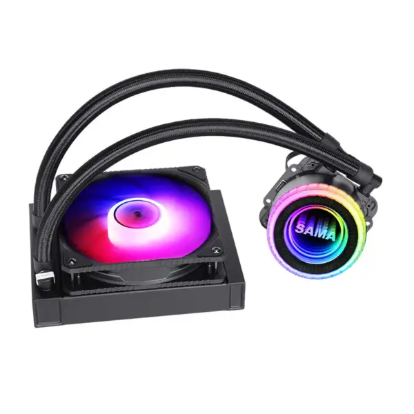 Sama Musta 120mm jäähdytin Pc Cpu nestejäähdytysjärjestelmä
