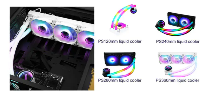 Sama Argb Infinity Mirror Tube 5v emolevyn synkronointi All In One Pc Cpu nestejäähdytin veden jäähdytysjärjestelmä