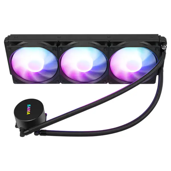 Sama Coloful tuuletin valkoinen vedenjäähdytin Pc tapauksessa