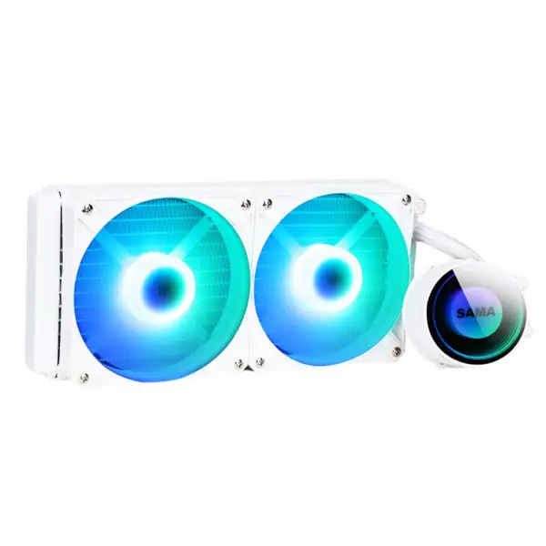 Sama 240 Valkoinen Infinity Mirror Design Rainbow Osoitteellinen Rgb Aio Cpu vesi nestejäähdytys tuuletin jäähdytin jäähdytin