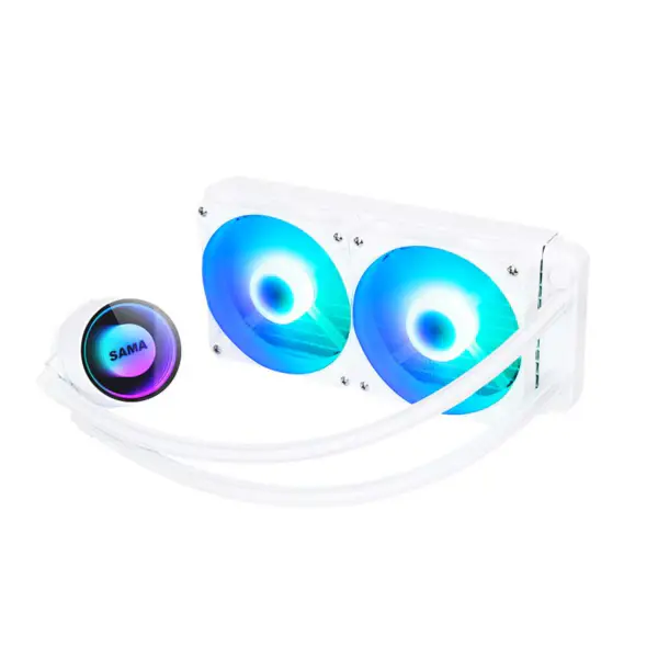 Sama 240 Valkoinen Infinity Mirror Design Rainbow Osoitteellinen Rgb Aio Cpu vesi nestejäähdytys tuuletin jäähdytin jäähdytin