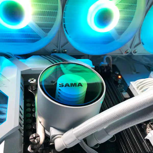 Sama 240 Valkoinen Infinity Mirror Design Rainbow Osoitteellinen Rgb Aio Cpu vesi nestejäähdytys tuuletin jäähdytin jäähdytin