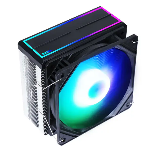 Sama Musta musta sateenkaari Rgb Gaming tietokone jäähdytys jäähdytin lämpöputki prosessori ilma jäähdytys Cpu ilma jäähdyttimet 4 kupari putken kanssa