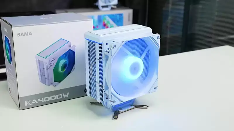 Sama valkoinen sateenkaari Rgb Gaming tietokone jäähdytys jäähdytin lämpöputki prosessori ilma jäähdytys Cpu ilma jäähdyttimet 4 kupariputken kanssa