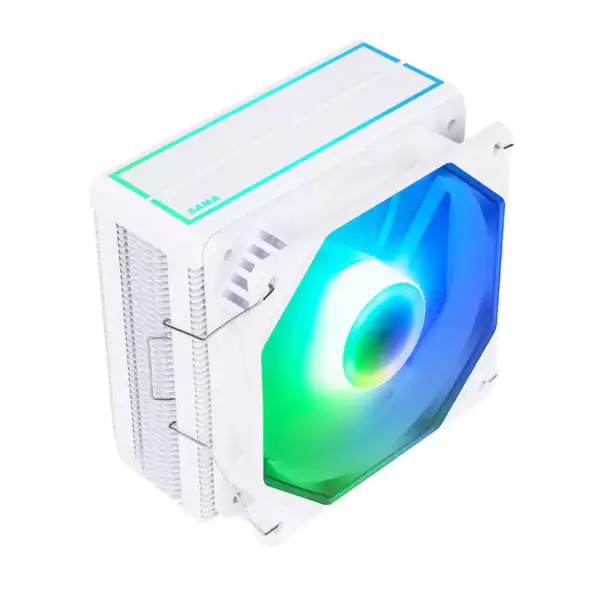 Sama valkoinen sateenkaari Rgb Gaming tietokone jäähdytys jäähdytin lämpöputki prosessori ilma jäähdytys Cpu ilma jäähdyttimet 4 kupariputken kanssa