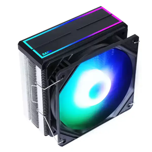 Sama valkoinen sateenkaari Rgb Gaming tietokone jäähdytys jäähdytin lämpöputki prosessori ilma jäähdytys Cpu ilma jäähdyttimet 4 kupariputken kanssa