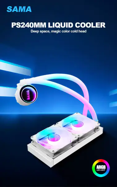 Sama Räätälöity 240mm Rgb valaistus nestemäinen Aio jäähdytin Cpu neste jäähdytin veden jäähdytys neste jäähdytin Pc: lle