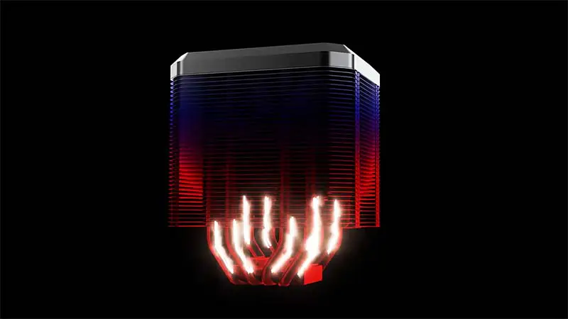 2021 Uusi muotoilu Alseye Air jäähdytin Twin-tower Argb 4 Heatpipes M90 jäähdytys jäähdytin
