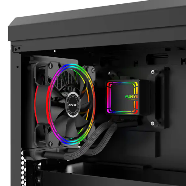 Alseye 120mm Rgb nesteen keittäminen tuuletin Gaming tietokoneelle