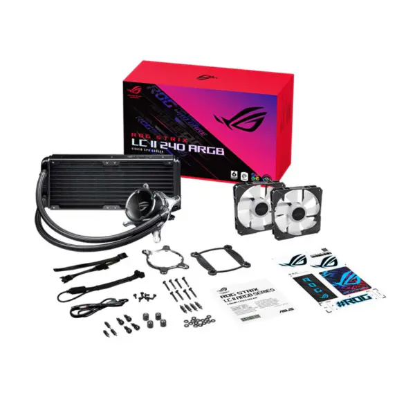 AsUs Rog Strix Lc Ii 240 Argb 2fans Integroitu vesijäähdytteinen jäähdytin Cpu Asetek 7th Pwm DC Cpu jäähdytys Argb tuuletin
